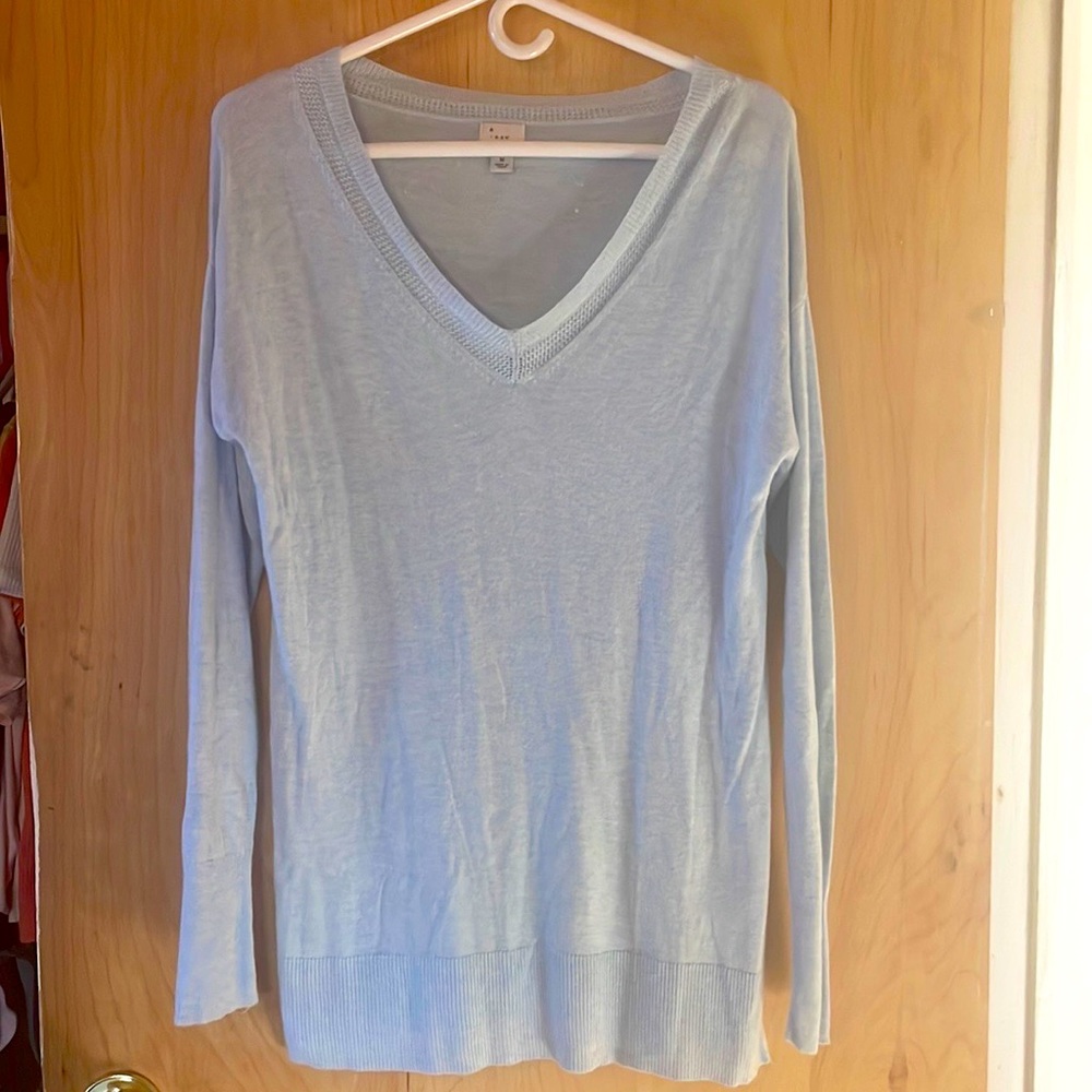 A NEW DAY / Baby blue v-neck sweater